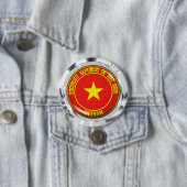 Vietnam Round Emblem Ronde Button 7,6 Cm (In situ)