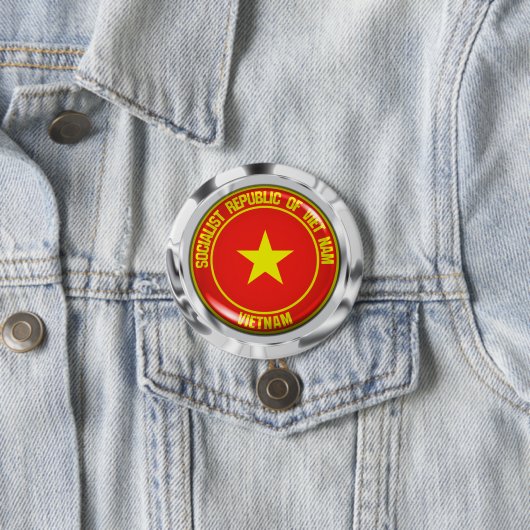 Vietnam Round Emblem Ronde Button 7,6 Cm (In situ)