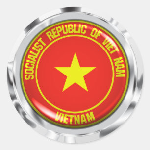 Vietnam Round Emblem Ronde Sticker