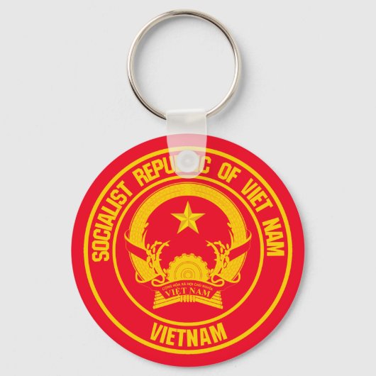 Vietnam Round Emblem Sleutelhanger (Voorkant)