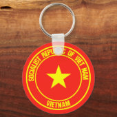 Vietnam Round Emblem Sleutelhanger (Voorkant)