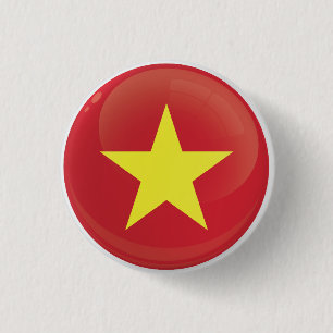 Vietnam Round Icon-vlag Ronde Button 3,2 Cm
