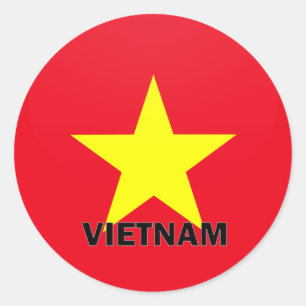 Vietnam Roundel-kwaliteitsvlag Ronde Sticker