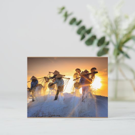 Vietnam Salt Field Briefkaart (Staand voorkant)