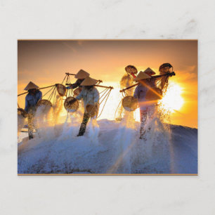 Vietnam Salt Field Briefkaart