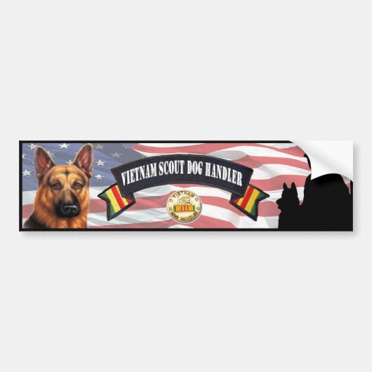 Vietnam Scout Dog Handler Bumpersticker (Voorkant)