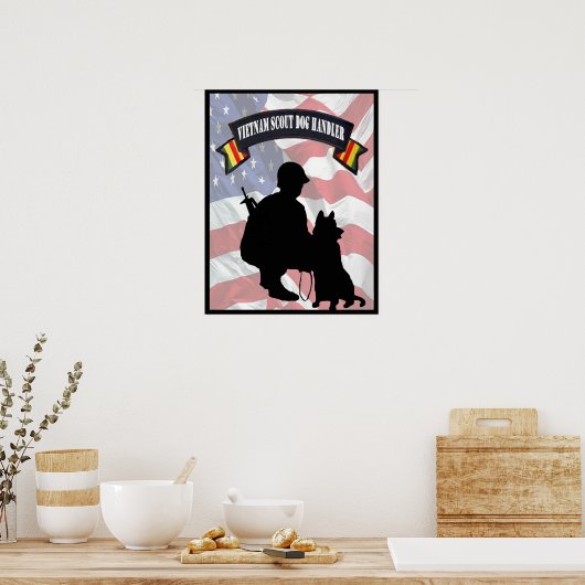 Vietnam Scout Dog Handler Poster (Keuken)