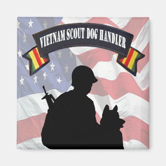 Vietnam scout hond handler magneet (Voorkant)