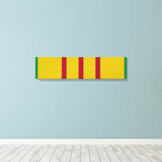 Vietnam Service Medal-lint Canvas Afdruk (Insitu (Houten vloer))