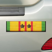 Vietnam Service Ribbon - 2 Campaign Stars Bumpersticker (Op auto)