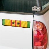 Vietnam Service Ribbon - 2 Campaign Stars Bumpersticker (Op Truck)