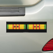Vietnam Service Ribbon - 2 sterren - Small Duo Bumpersticker (Op auto)