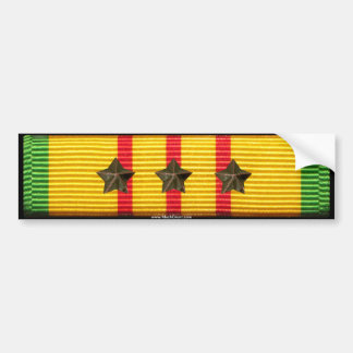 Vietnam Service Ribbon - 3 Campaign Stars Bumpersticker