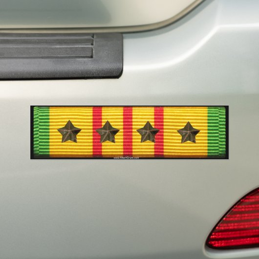 Vietnam Service Ribbon - 4 Campagnestars Bumpersticker (Op auto)