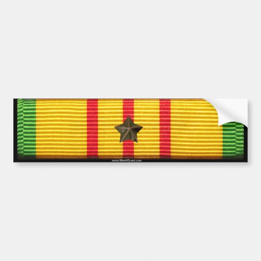 Vietnam Service Ribbon - Campaign Star Bumpersticker (Voorkant)
