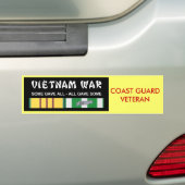 VIETNAM SERVICE RIBBONS - COAST GUARD VET BUMPERSTICKER (Op auto)