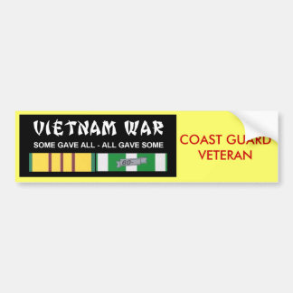 VIETNAM SERVICE RIBBONS - COAST GUARD VET BUMPERSTICKER