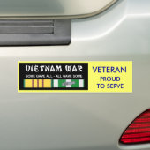 VIETNAM SERVICE RIBBONS - PROUT OM VET TE SERVEREN BUMPERSTICKER (Op auto)