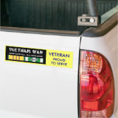 VIETNAM SERVICE RIBBONS - PROUT OM VET TE SERVEREN BUMPERSTICKER (Op Truck)