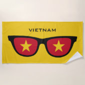 VIETNAM Shadt de handdoek van het douane-tekststra (Voorkant)