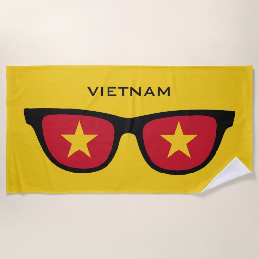 VIETNAM Shadt de handdoek van het douane-tekststra (Voorkant)