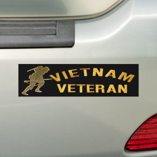 VIETNAM SOLDAAT IN GOUDE Bumpersticker (Op auto)