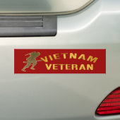 VIETNAM SOLDIER IN GOLD-bumpersticker Bumpersticker (Op auto)