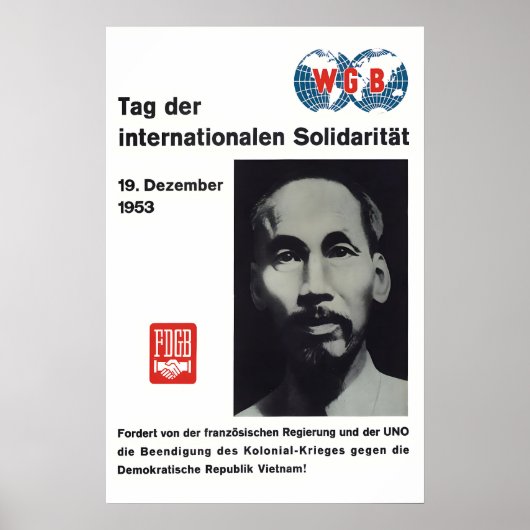 Vietnam Solidariteits Propaganda Poster Oostelijk (Voorkant)