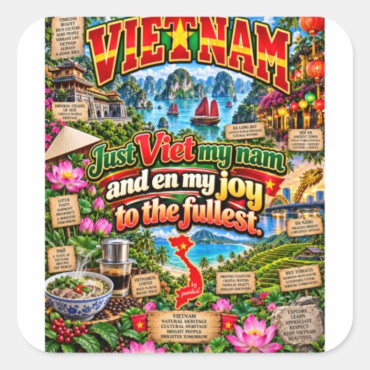 Vietnam sticker (Voorkant)