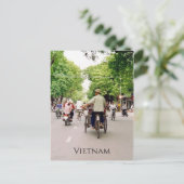 vietnam straatfietsen briefkaart (Staand voorkant)