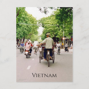 vietnam straatfietsen briefkaart