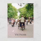 vietnam straatfietsen briefkaart (Voorkant)
