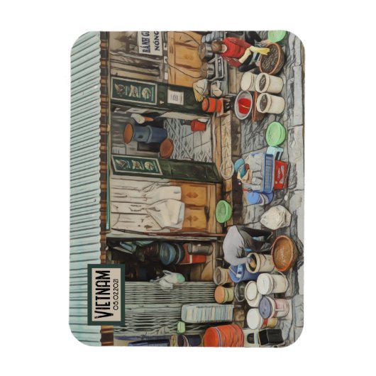 Vietnam Street Life, datum Magneet (Verticaal)
