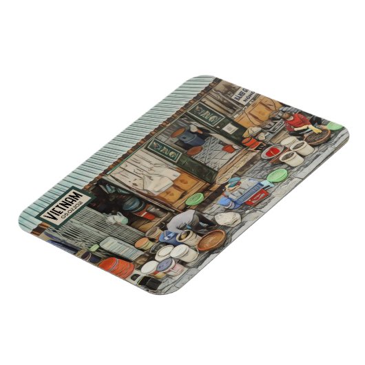 Vietnam Street Life,  datum Magneet (Linkerzijde)