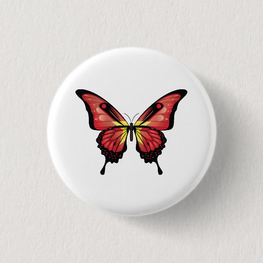 Vietnam Swallowtail Vlinder Vlag Ronde Button 3,2 Cm (Voorkant)