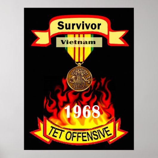 Vietnam Tet Offenant Survivor Poster (Voorkant)