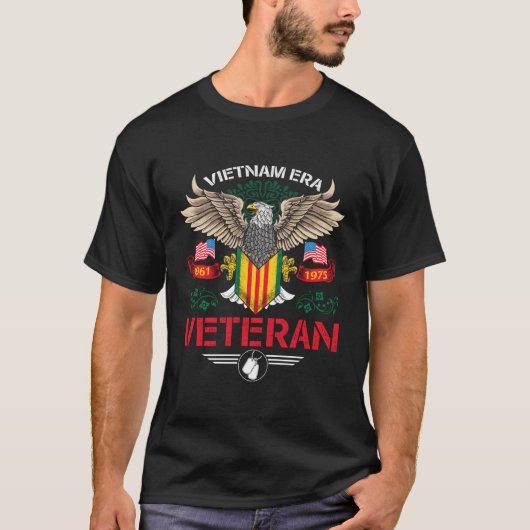 Vietnam tijdperk veteraan 1961 1975 t-shirt (Voorkant)