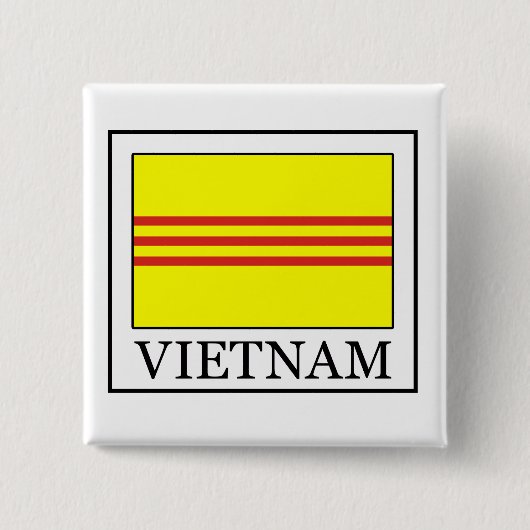 Vietnam-toets Vierkante Button 5,1 Cm (Voorkant)