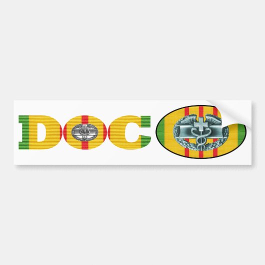 Vietnam vecht mediaan Doc Sticker Pair (Voorkant)