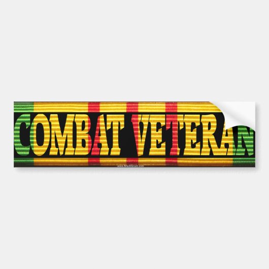 Vietnam vecht tegen Veteran VSM Ribbon Sticker (Voorkant)