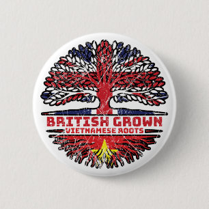 Vietnam Verenigd Koninkrijk - Britse boom Ronde Button 5,7 Cm