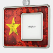 Vietnam Verzilverd Omlijst Ornament (Links)