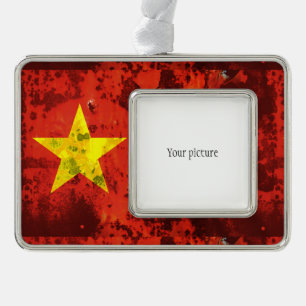 Vietnam Verzilverd Omlijst Ornament