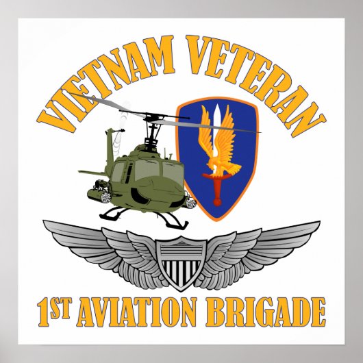 Vietnam Vet Aviator Wings Poster (Voorkant)
