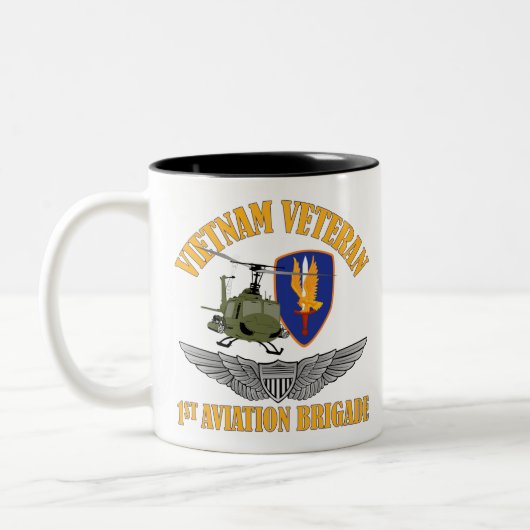 Vietnam Vet Aviator Wings Tweekleurige Koffiemok (Links)