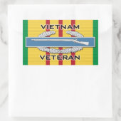 Vietnam Vet CIB Rechthoekige Sticker (Tas)