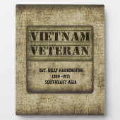 Vietnam Vet Gratitude-gepersonaliseerde herdenking Fotoplaat (Voorkant)