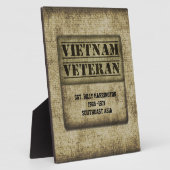 Vietnam Vet Gratitude-gepersonaliseerde herdenking Fotoplaat (Zijkant)