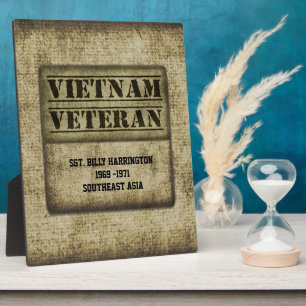 Vietnam Vet Gratitude-gepersonaliseerde herdenking Fotoplaat