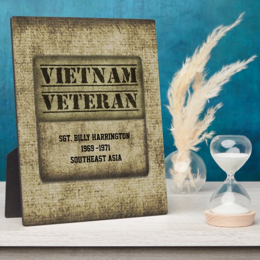 Vietnam Vet Gratitude-gepersonaliseerde herdenking Fotoplaat (Zijkant)